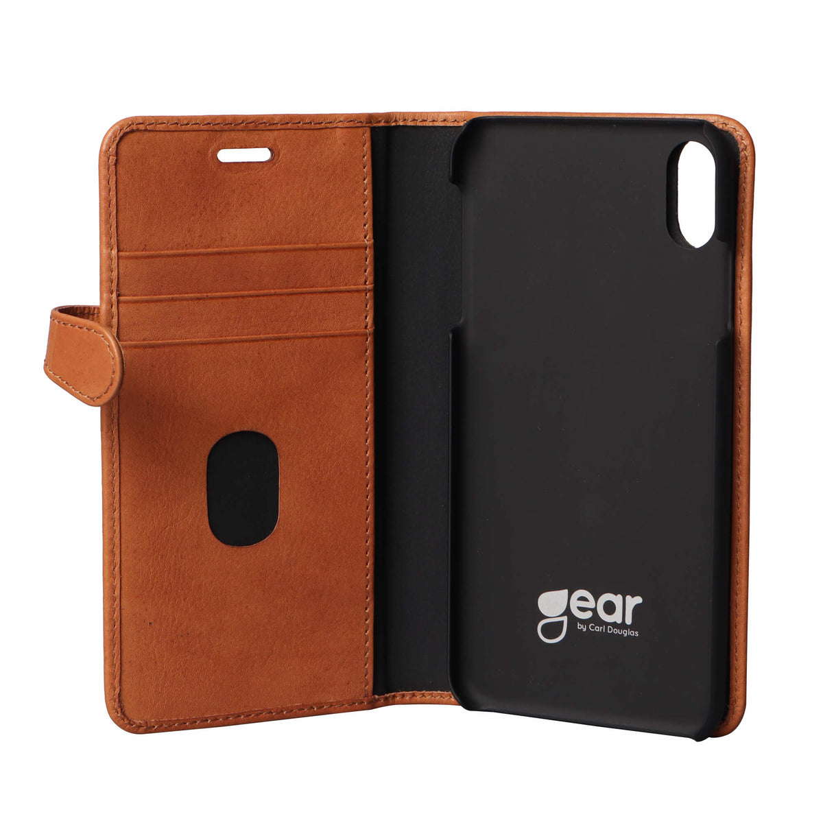 iPhone XS Max Læder Wallet Flip Cover Gear Max – Brun – Buffalo