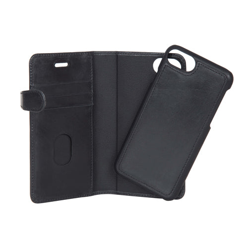 iPhone 6/7/8/SE Læder Wallet Flip Cover Gear – Sort – Buffalo