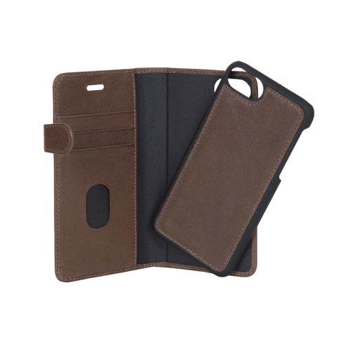 iPhone 6/7/8/SE Læder Wallet Flip Cover Gear – Brun – Buffalo
