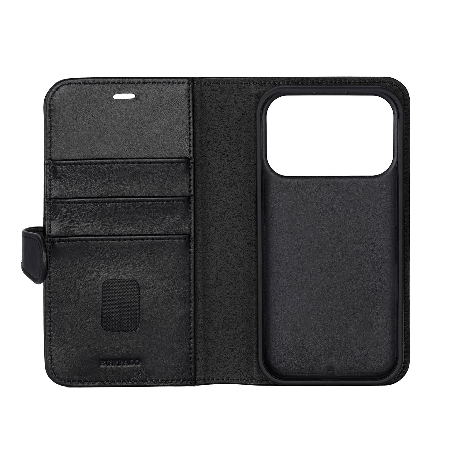 iPhone 17 Pro Wallet Flip Cover 2 i 1 MAG – Sort – Buffalo