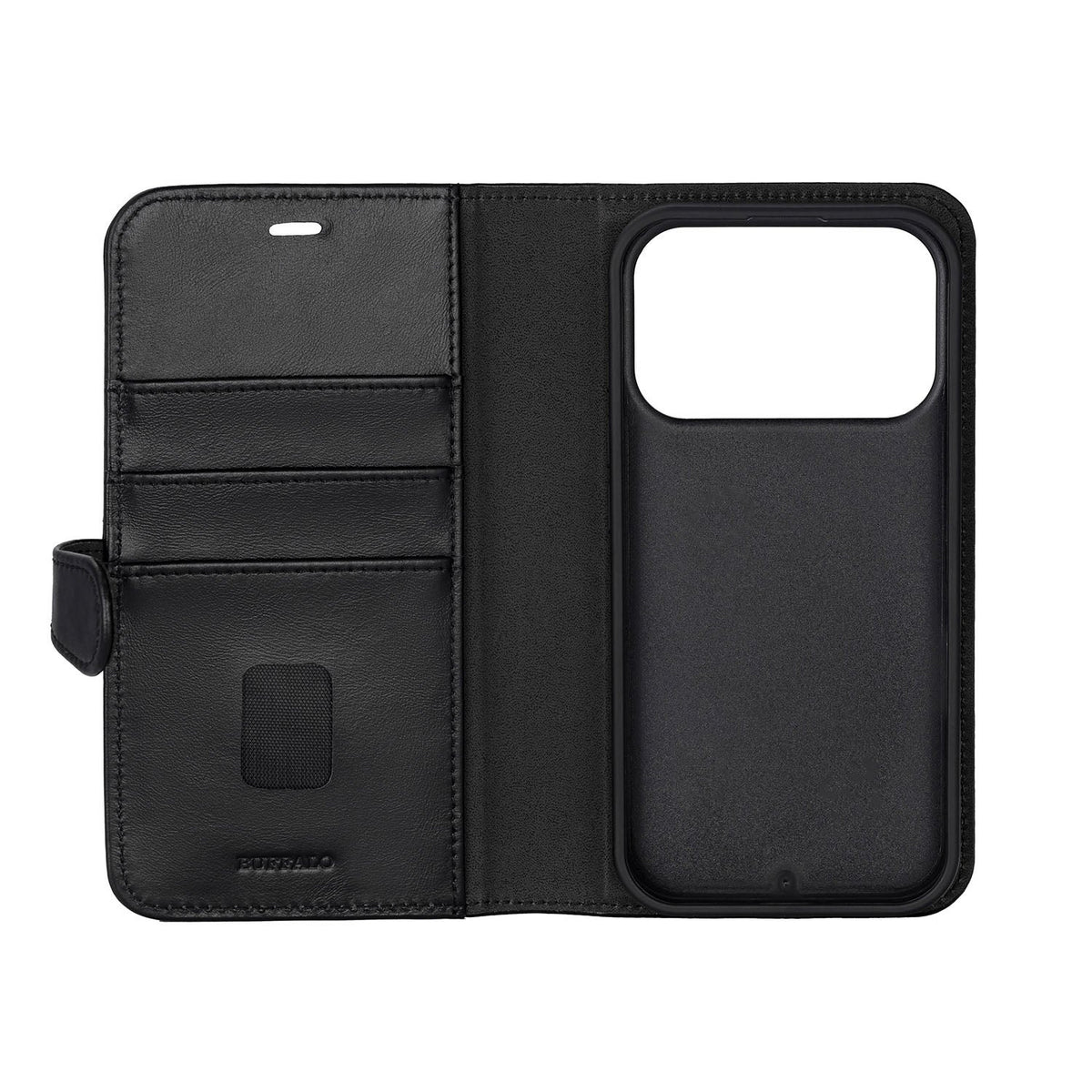 iPhone 17 Pro Wallet Flip Cover 2 i 1 MAG – Sort – Buffalo