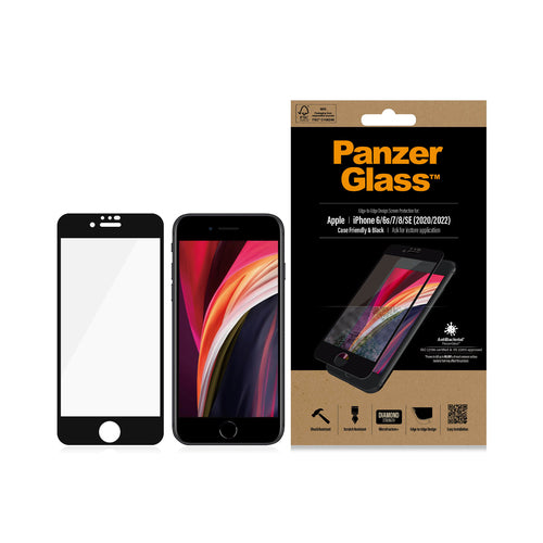 PanzerGlass iPhone SE (2020)/8/7/6 Case Friendly, Black
