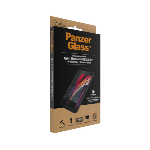 PanzerGlass iPhone SE (2020)/8/7/6 Case Friendly, Black