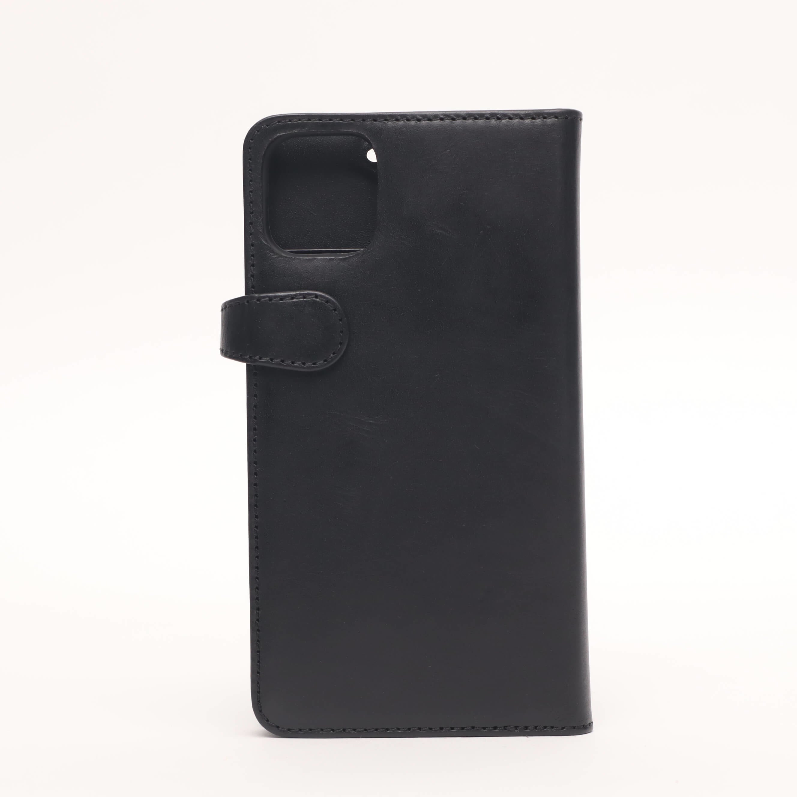 iPhone 11 Pro Max Læder Wallet Flip Cover – Sort – Buffalo