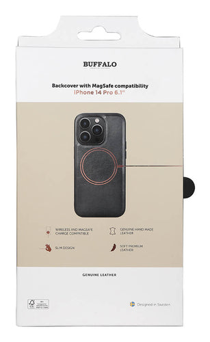 iPhone 14 Pro Læder Cover 6 1 – Sort – Buffalo