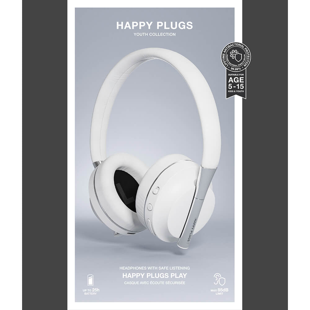 Play Hovedtelefoner Over-Ear 85dB Trådløse Hvid - billede 2