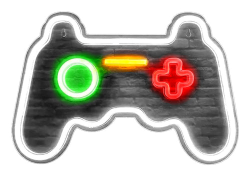 Neon controller skilt Hvid