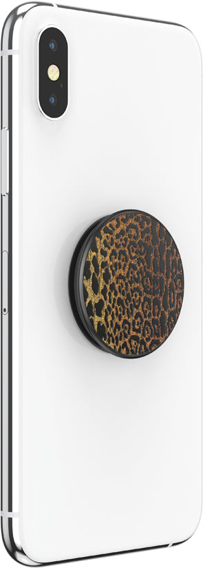 POPSOCKETS Embossed Metal Leopard Aftageligt Greb m. Standerfunktion LUXE - billede 4