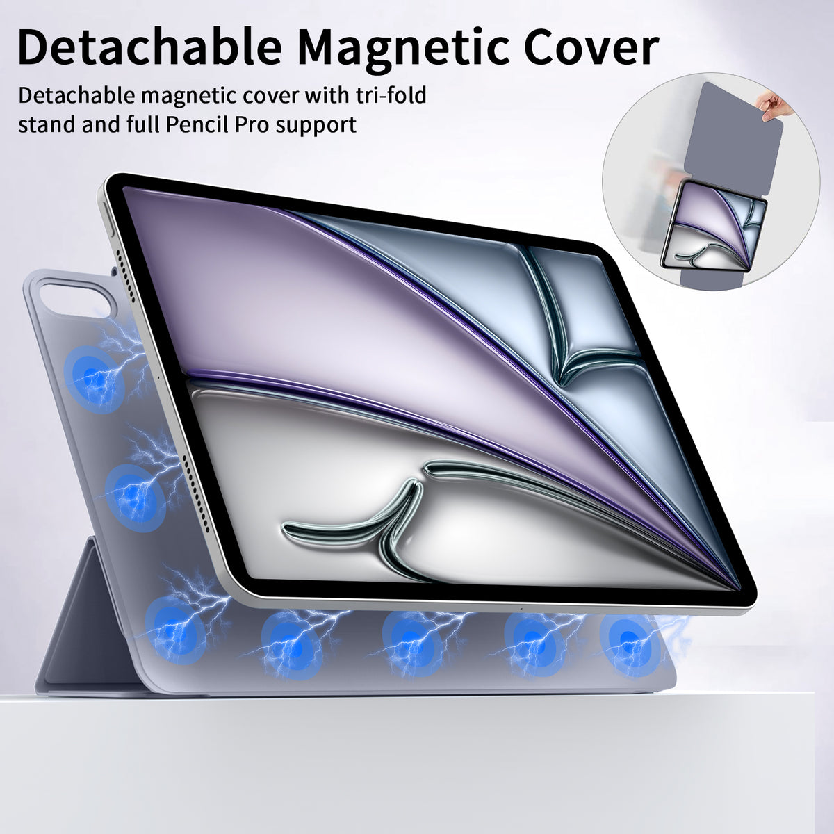 iPad 10,9 / Air4/5/11  Tri-Fold MAGNET Lavendel