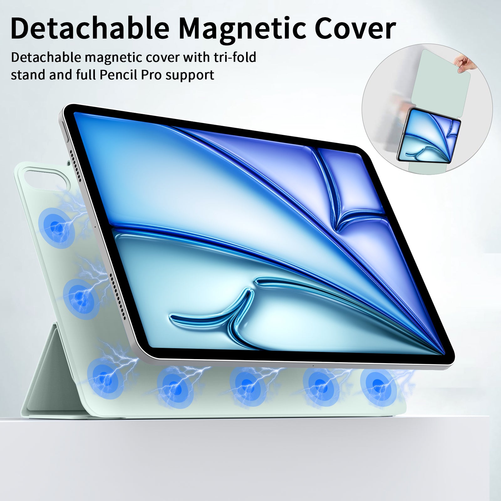 iPad 10,9 / Air4/5/11  Tri-Fold MAGNET Grøn