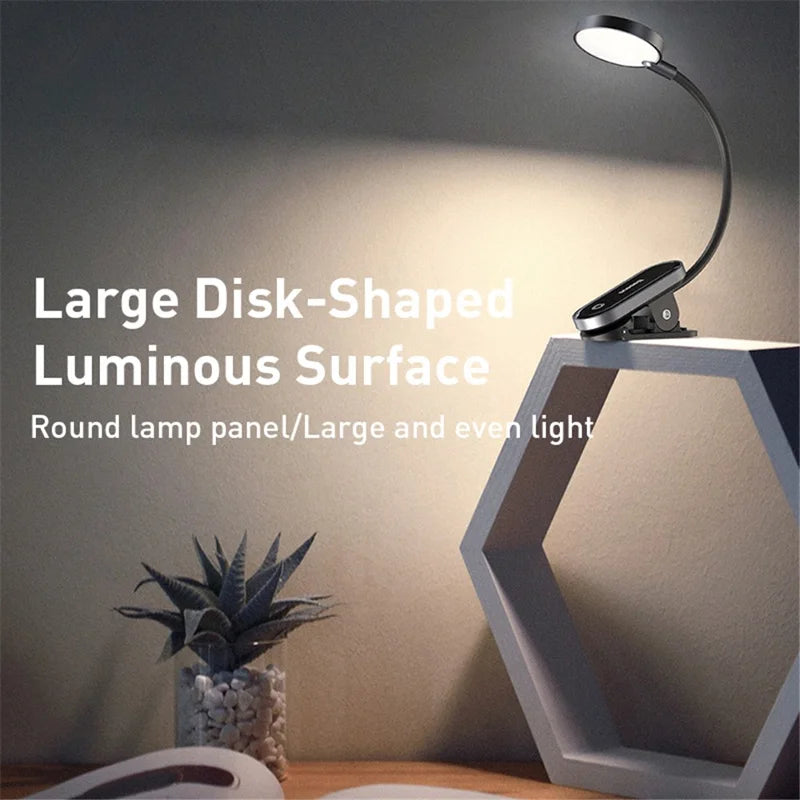 BASEUS Comfort Reading Mini Clip Lamp Eye Protection Light - Dark Grey