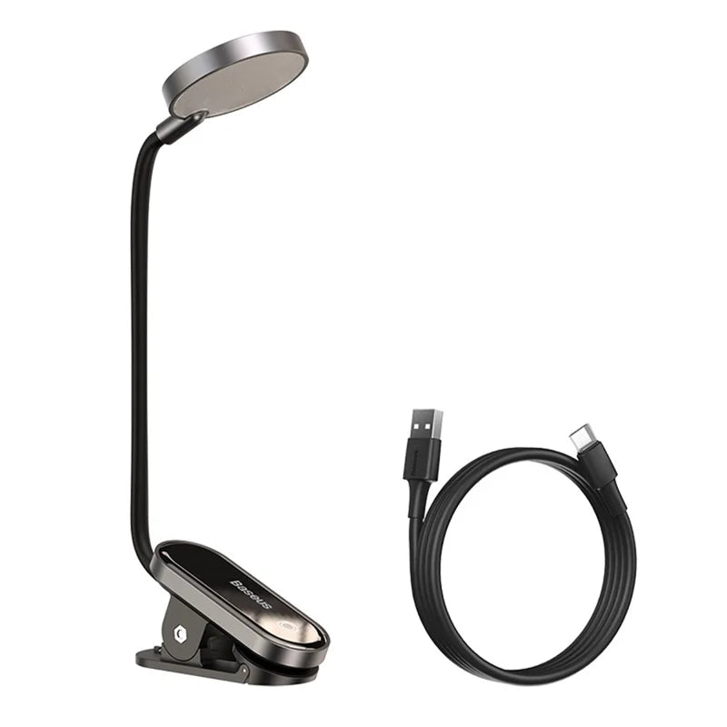 BASEUS Comfort Reading Mini Clip Lamp Eye Protection Light - Dark Grey