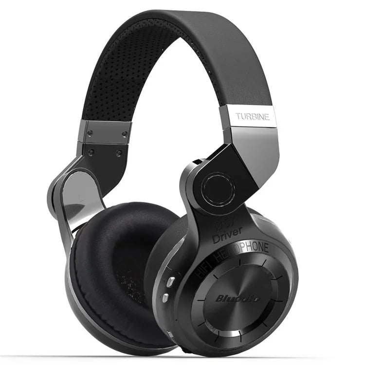 BLUEDIO T2+ Wireless Bluetooth 4.1 Over-ear Stereo Headphone Headset with Mic - Black