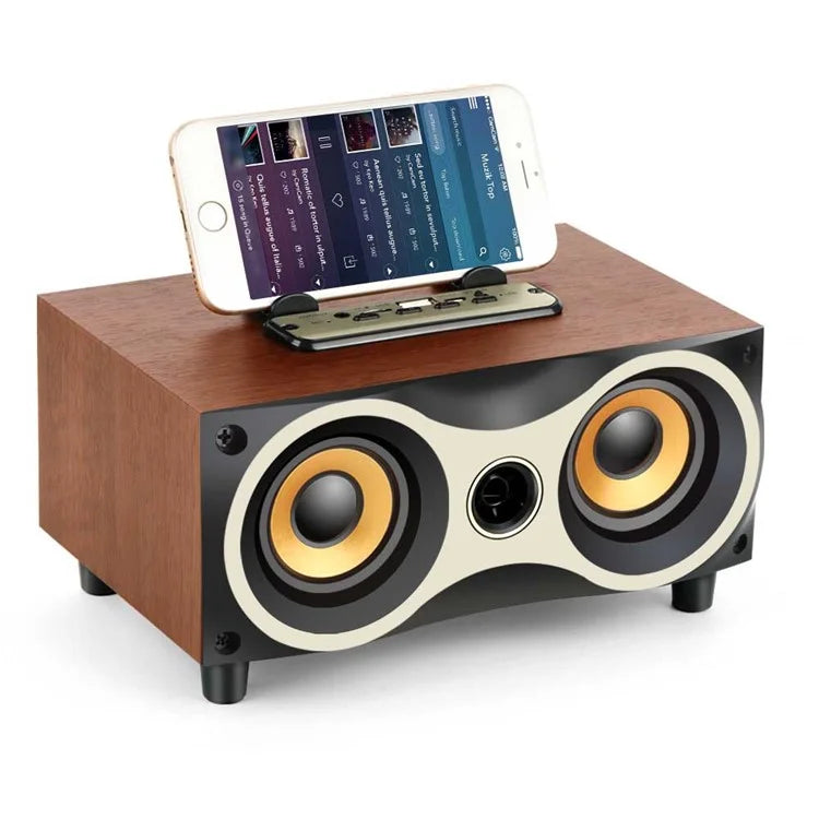 Stero Bluetooth Speaker - brun trælook