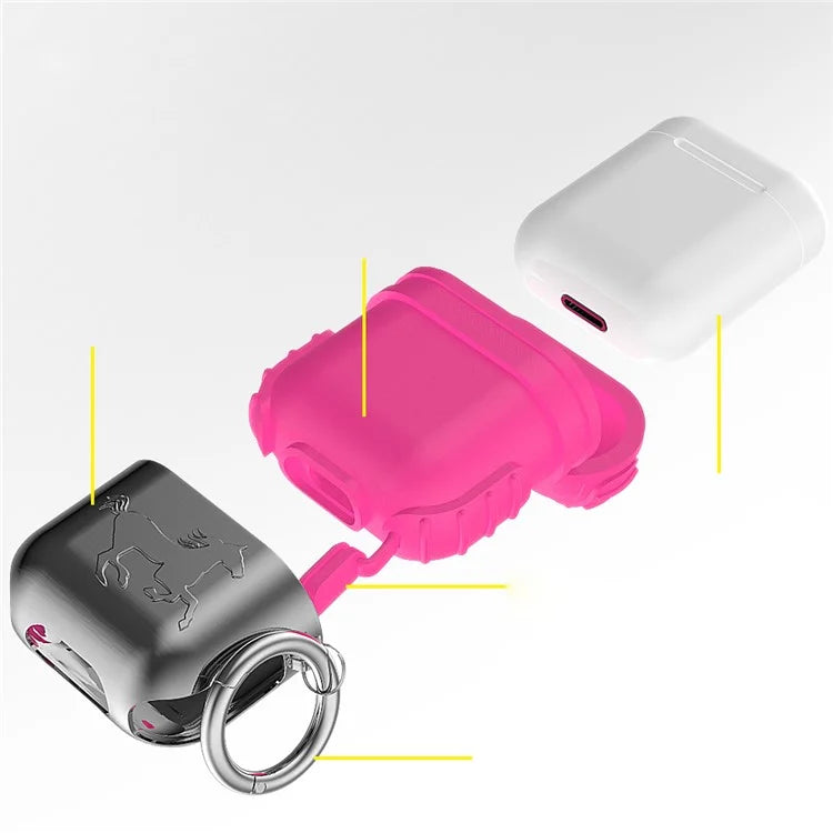 Apple AirPods Taske. Pink/Silver