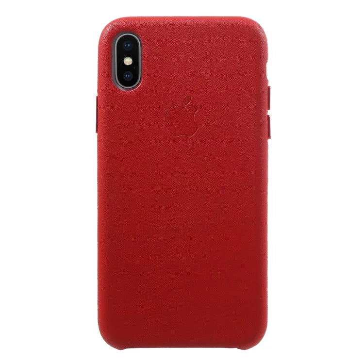 iPhone X/XS Læder Cover – Rød