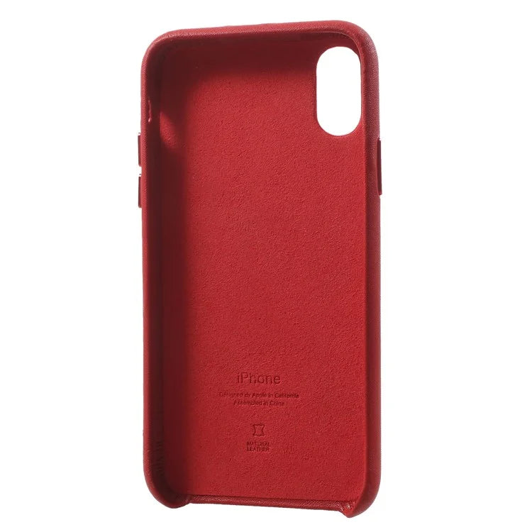 iPhone X/XS Læder Cover – Rød