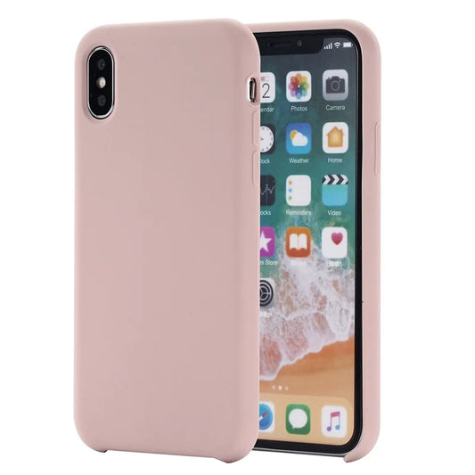 iPhone XS max ensfarvet pink