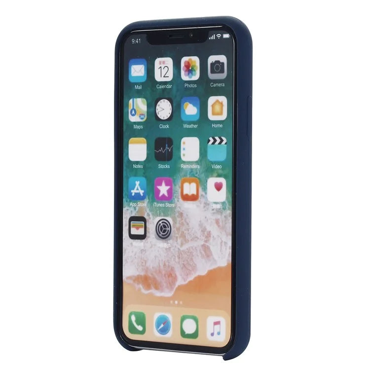 iPhone XS max ensfarvet blå