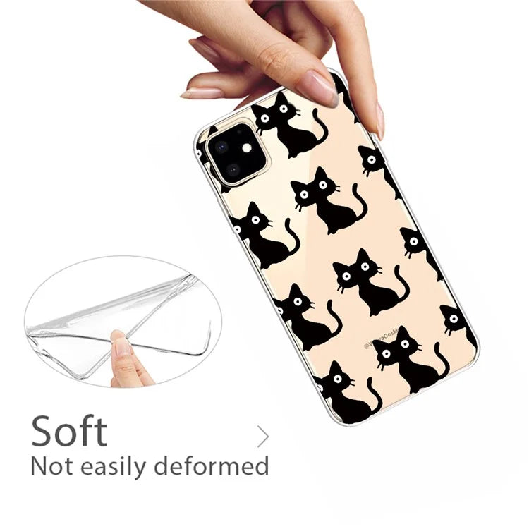 iPhone 11 TPU Cover Cute Flexi 2019 Cats – Sort