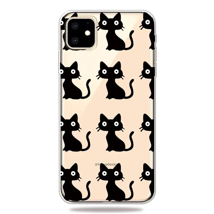 iPhone 11 TPU Cover Cute Flexi 2019 Cats – Sort