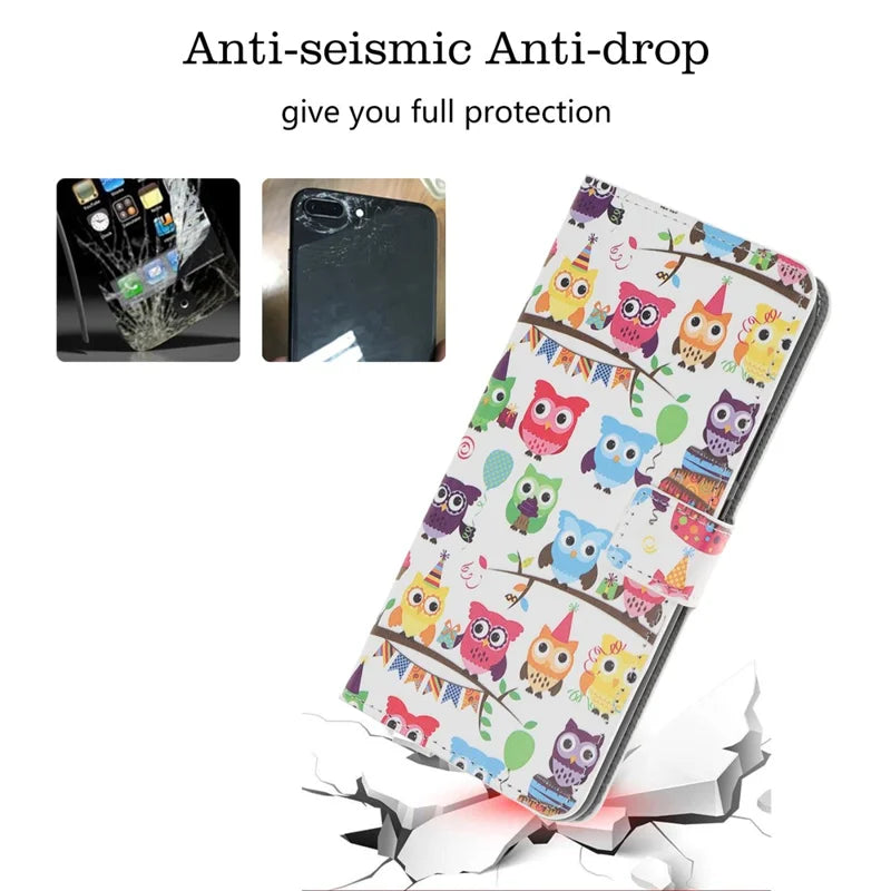 Pattern Printing Wallet Leather Stand Case for iPhone 11 6.1 inch (2019) - Multiple Owls