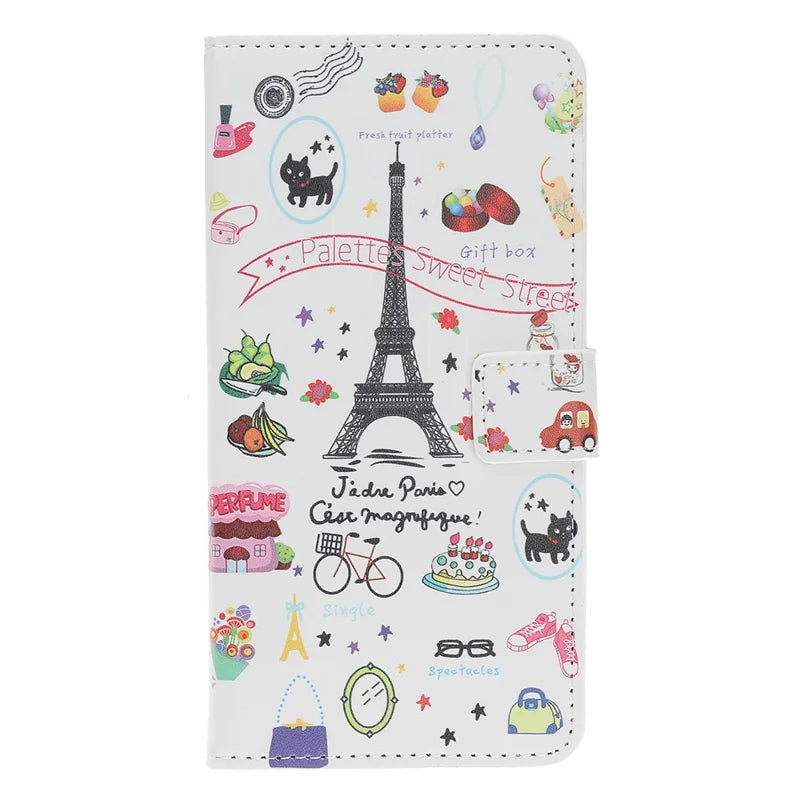 iPhone 11 Læder Wallet Flip Cover Stand 2019 Eiffel Tower