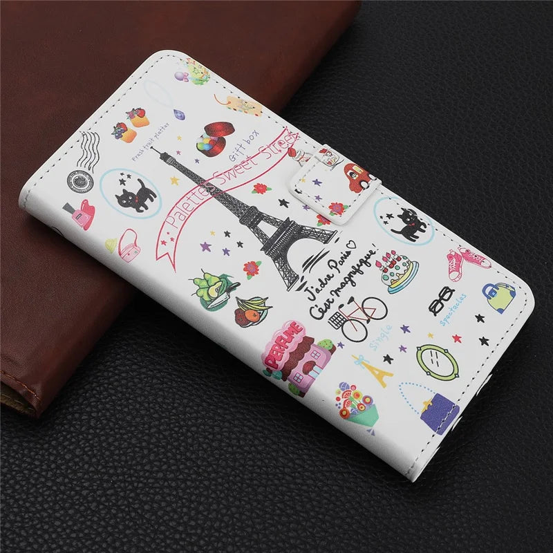 iPhone 11 Læder Wallet Flip Cover Stand 2019 Eiffel Tower