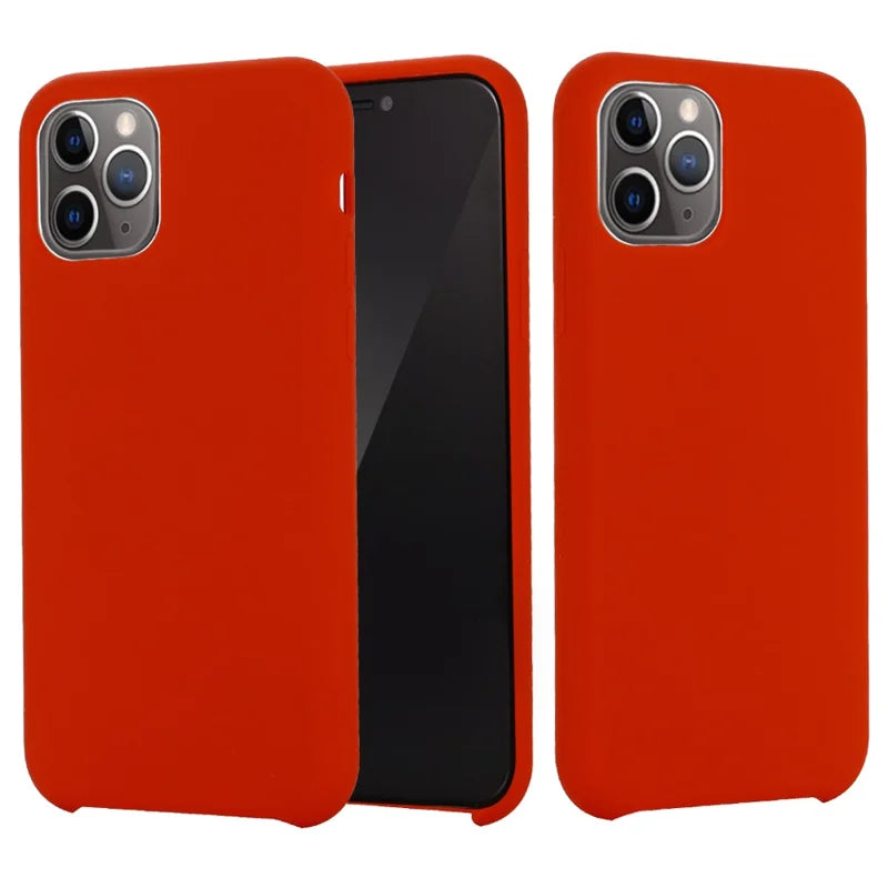 For iPhone 11 Pro Max 6.5 inch (2019) Soft Liquid Silicone Phone Casing - Red