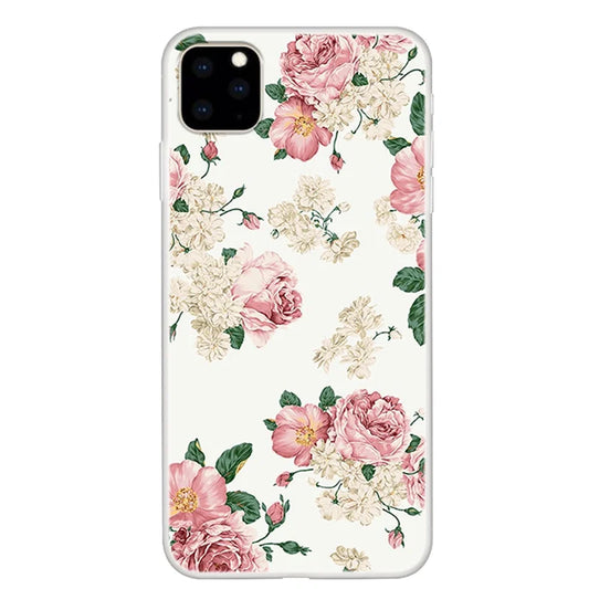 Clear Pattern Printing Soft TPU Back Shell for iPhone 11 6.1-inch (2019) - Flowers
