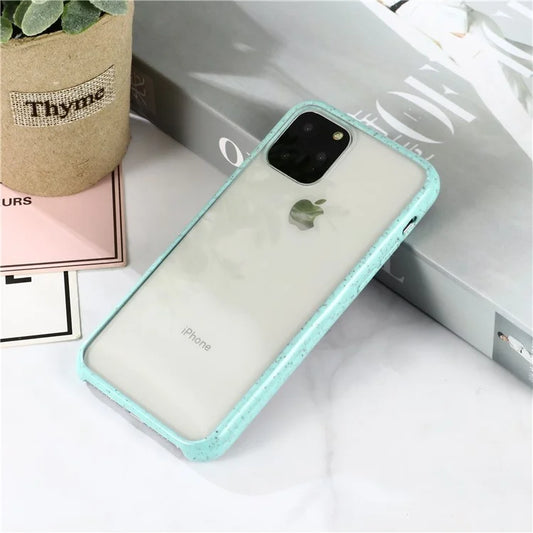 iPhone 11 Pro Cover. Klar med Cyan ramme