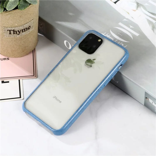 iPhone 11 Pro Eco-Friendly Cover. Klar med Blå ramme