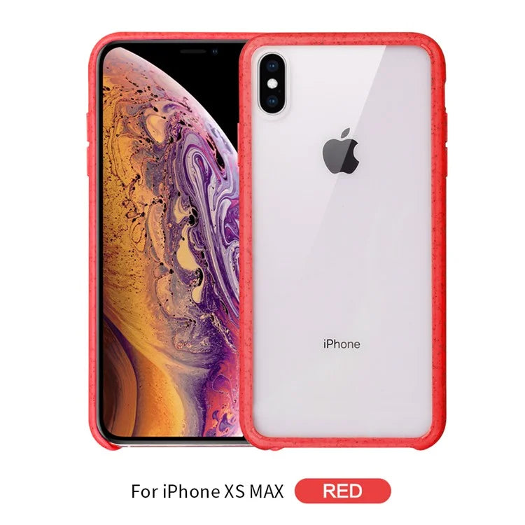 iPhone XS Max Cover. Klar med Rød ramme