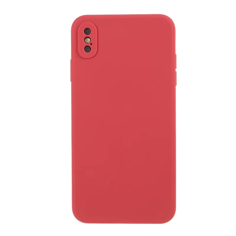 Matte Skin Soft Silicone Phone Case for iPhone XS/X 5.8-inch - Red