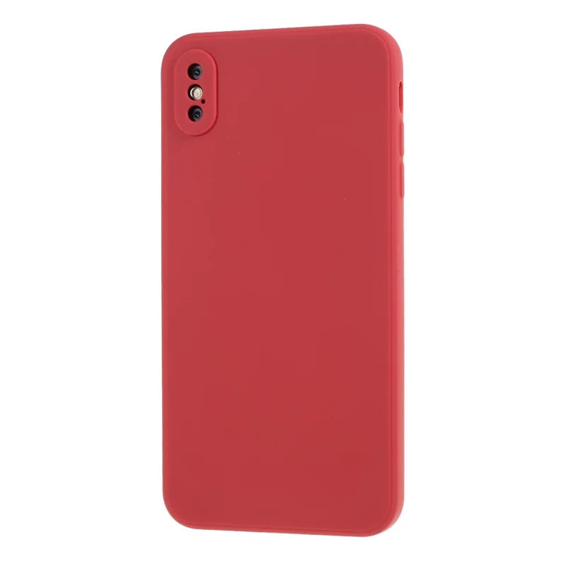 iPhone XS/X Silicone Cover Matte Skin Soft – Rød