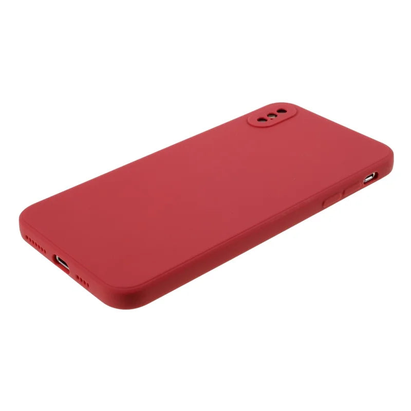 iPhone XS/X Silicone Cover Matte Skin Soft – Rød