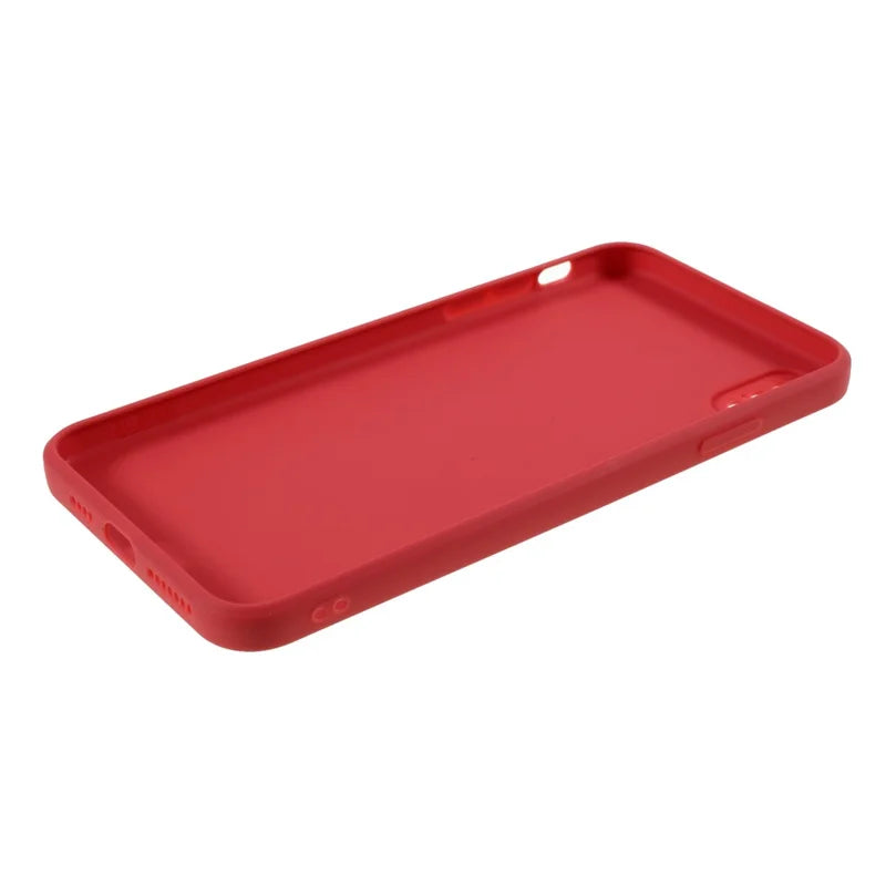 iPhone XS/X Silicone Cover Matte Skin Soft – Rød