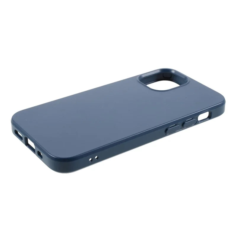 For iPhone 12 Pro Max 6.7 inch Starry Sky Series Matte Eco-Friendly Phone Case Biodegradable Wheat Straw Soft TPU Drop Protection Cover - Blue