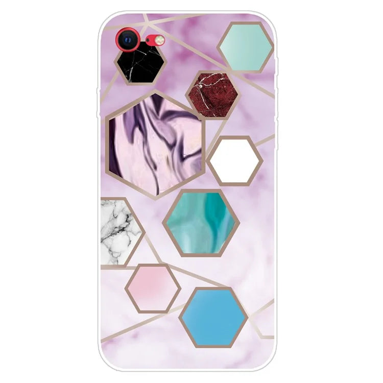 Marble Pattern Soft TPU Phone Case Protection Back Cover for iPhone 7 4.7 inch/8 4.7 inch/SE (2020)/SE (2022) - Style O