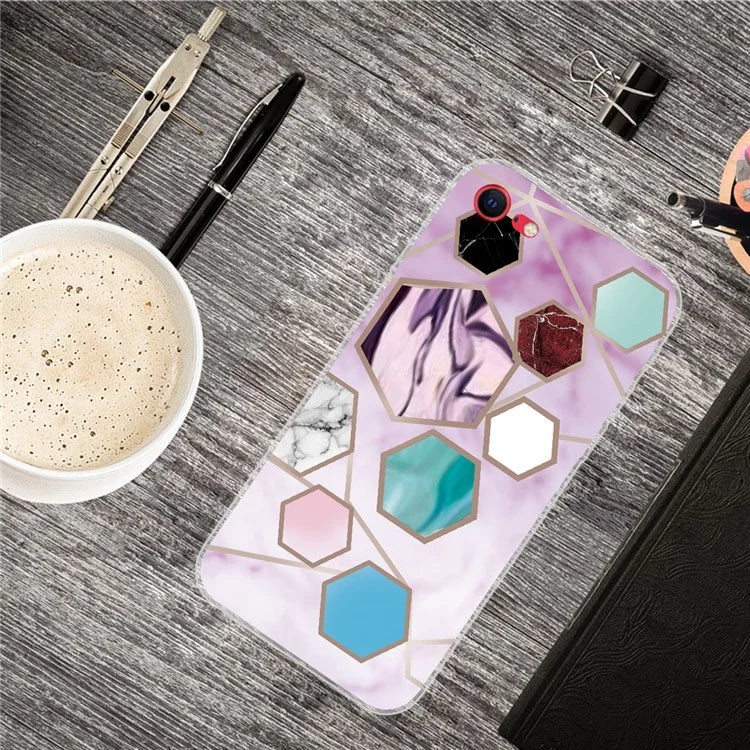 iPhone 7/8/SE TPU Cover Marble Pattern Soft Protection Back Style O