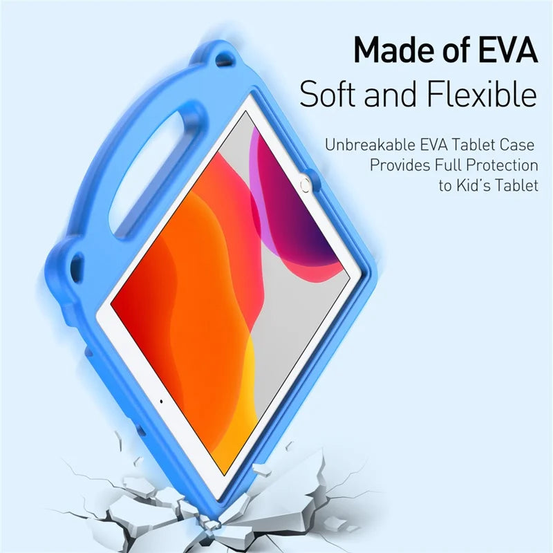 DUX DUCIS Cartoon Panda Design Kickstand Drop Proof Anti Slip Lightweight EVA Protective Cover for iPad 10.2 (2020)/ (2021) / iPad 10.2 (2019) - Blue