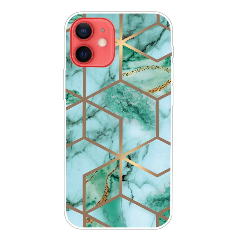 Stylish Marble Pattern TPU Back Shell for iPhone 13 6.1 inch - Style G