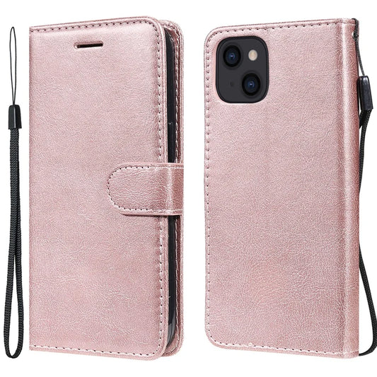 iPhone 13 flipcover RoseGold KT læder