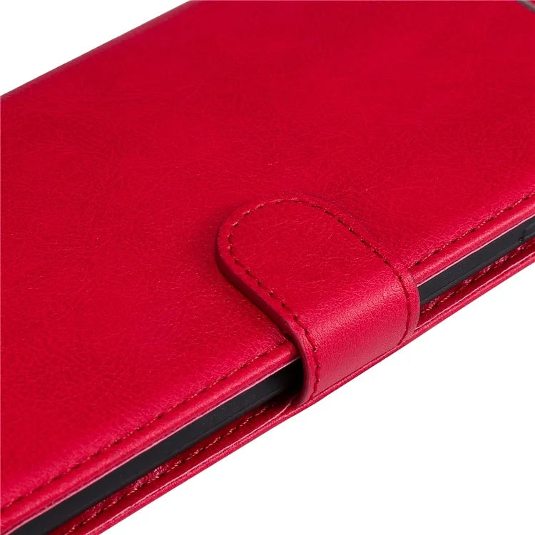 iPhone 13 Mini TPU Wallet Flip Cover Stand Series 2 and Texture Full Protection – Rød
