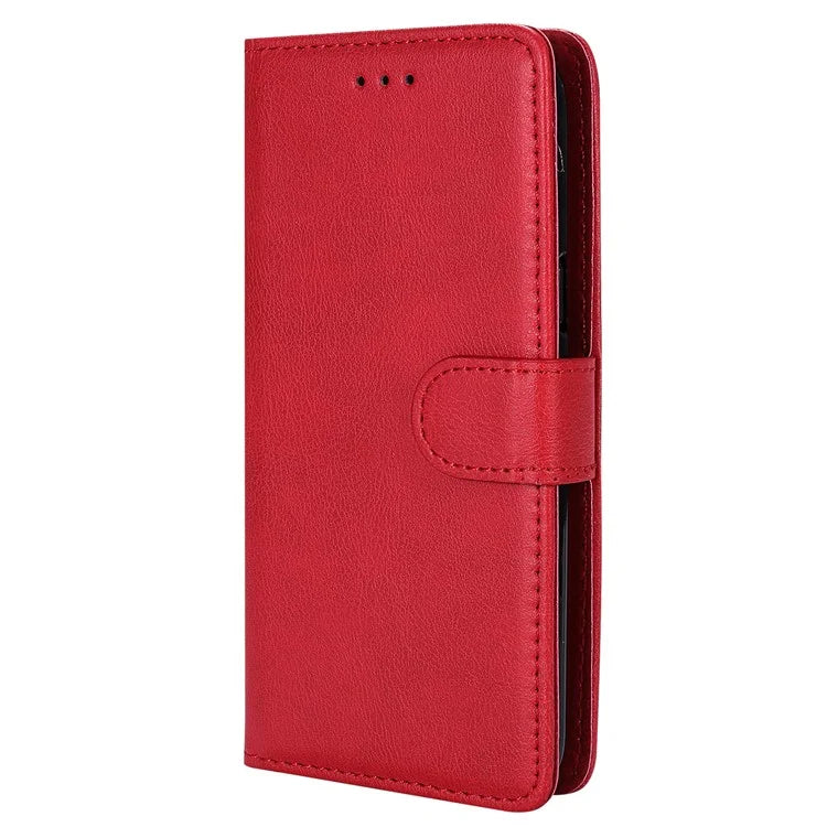 iPhone 13 Pro Max Læder Wallet Flip Cover Stand Series 3 Detachable 2 in 1 Shockproof Magnetic Design – Rød