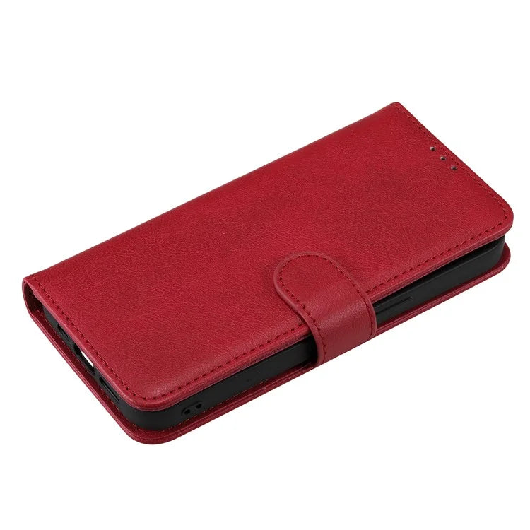 KT Leather Series-3 Detachable 2-in-1 Wallet Shockproof Magnetic Design Stand Leather Case for iPhone 13 Pro Max 6.7 inch - Red