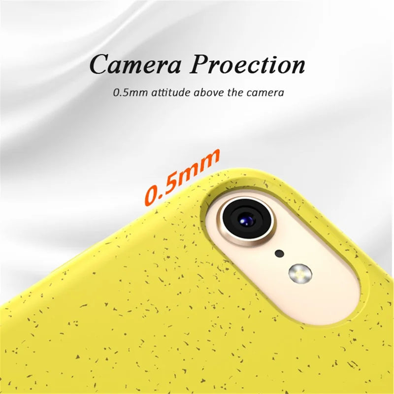 iPhone 7/8/SE TPU Cover Starry Sky Series Soft Drop Protection Biodegradable Wheat Straw Smooth Tough Matte Back Army – Grøn