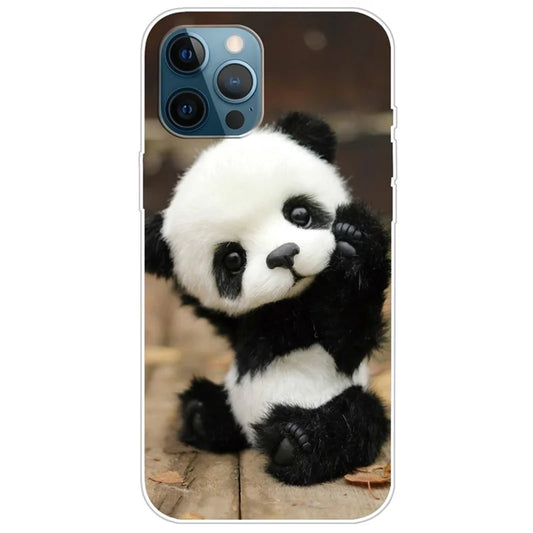 IMD Pattern Printed Case for iPhone 14 Pro Max 6.7 inch Scratch Resistant Soft TPU Phone Protector Shockproof Phone Cover - Panda