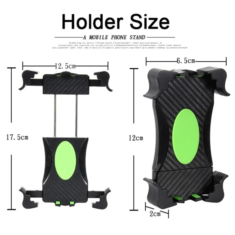 ZP-DC2020 Bicycle Handlebar Mobile Phone Holder Rotation Mount Stand Bracket for iPhone Huawei - Black
