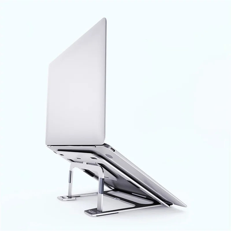 BONERUY BR035 P3 Aluminum Alloy Adjustable Laptop Stand Folding Notebook Bracket Lifting Cooling Holder - Silver
